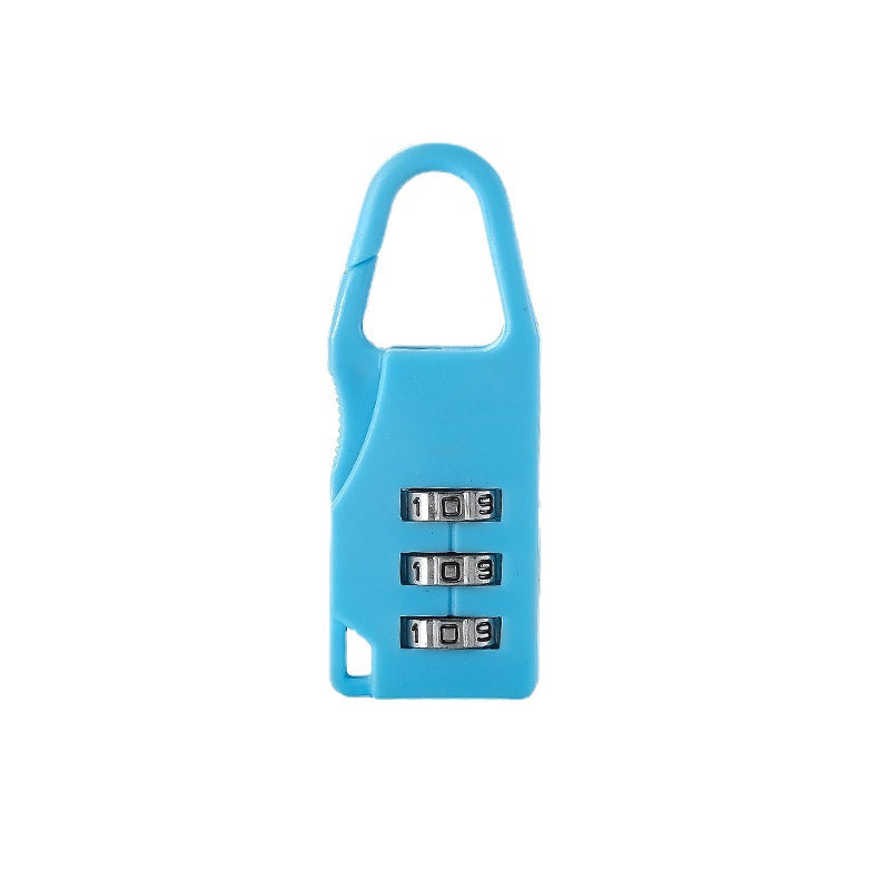 Solid Plastic Password Padlock Luggage School Bag Zipper Padlock