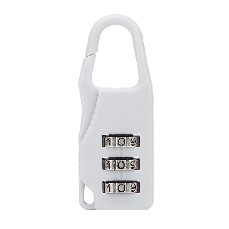 Solid Plastic Password Padlock Luggage School Bag Zipper Padlock