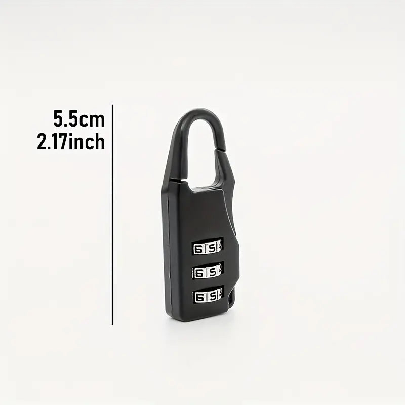 Solid Plastic Password Padlock Luggage School Bag Zipper Padlock