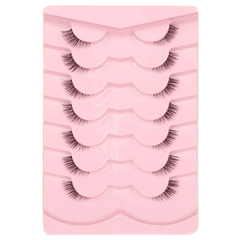 7 Pairs Cat Eye False Eyelashes for Slender Curling Look