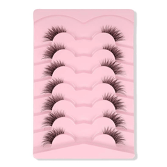 7 Pairs Cat Eye False Eyelashes for Slender Curling Look