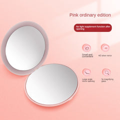 LED Compact Mirror for Handbag and Travel, Round Light Up Pocket Mirror
