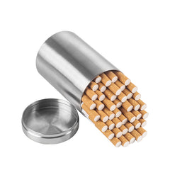 Stainless Steel Cigarette Case 45 Capacity Tobacco Storage Sealed Canister
