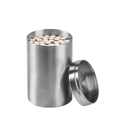Stainless Steel Cigarette Case 45 Capacity Tobacco Storage Sealed Canister