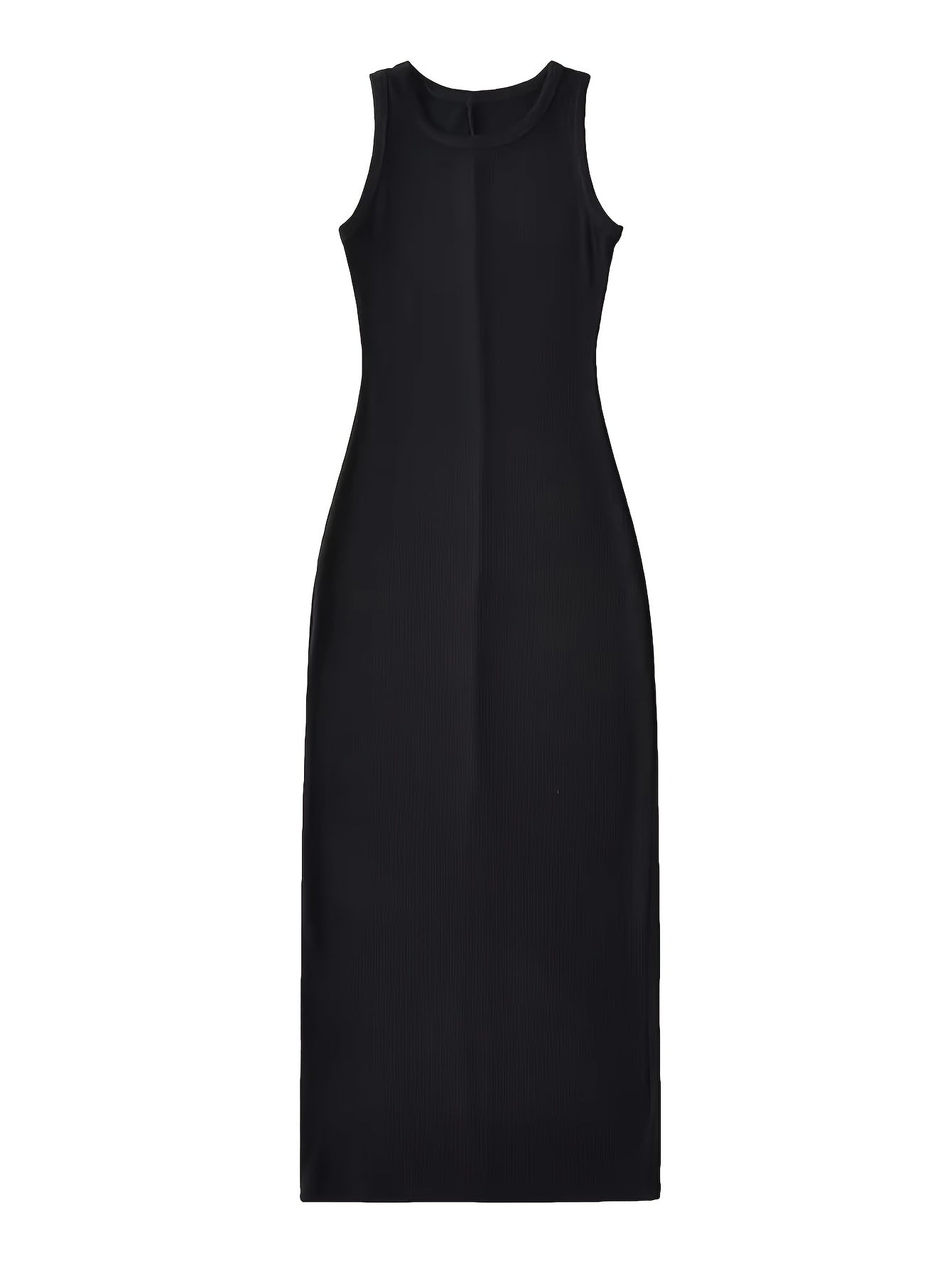 Comfy Crew Neck Sleeveless Lounge Dress for Women