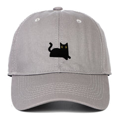 Cat Embroidery Soft Top Baseball Cap Summer Sun Hat