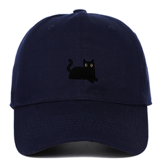 Cat Embroidery Soft Top Baseball Cap Summer Sun Hat