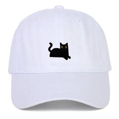 Cat Embroidery Soft Top Baseball Cap Summer Sun Hat