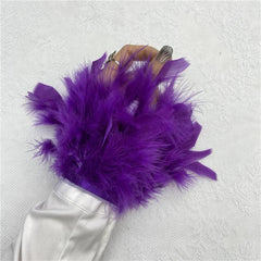 16 Colors Feather Wrist Cuff For Women Party Halloween Costume