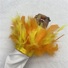16 Colors Feather Wrist Cuff For Women Party Halloween Costume