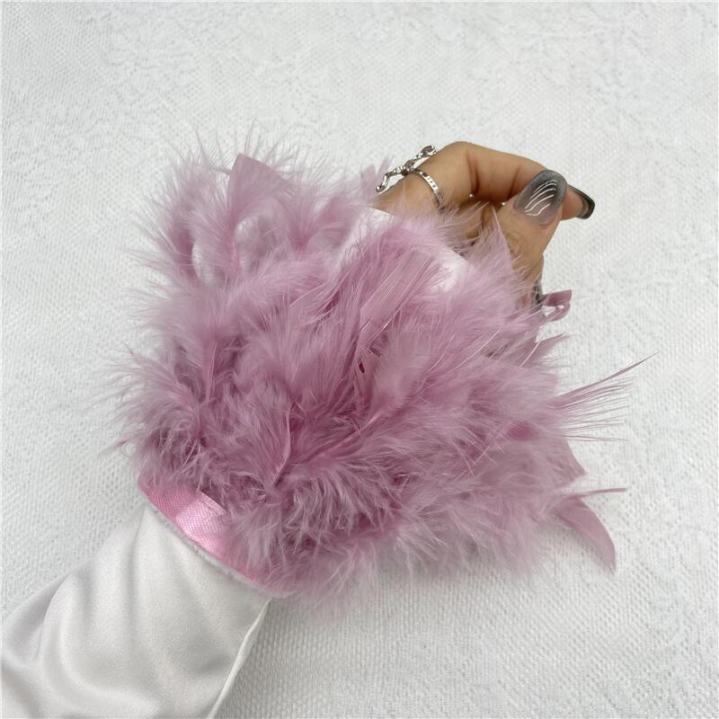 16 Colors Feather Wrist Cuff For Women Party Halloween Costume