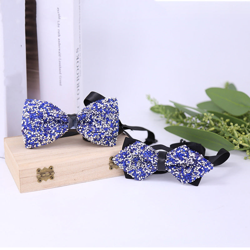 Men's Crystal Rhinestone Wedding Bow Tie