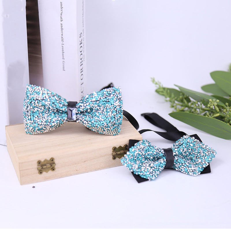 Men's Crystal Rhinestone Wedding Bow Tie