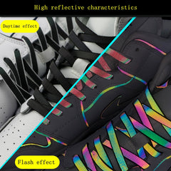 Reflective Shoelaces Glowing In Dark for Sneakers Low Top Canvas Shoes