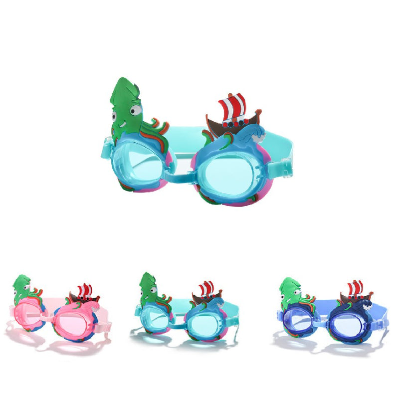 Kids Swimming Diving Goggles Anti-fog Leakproof Clear Vision Adjustable Portable