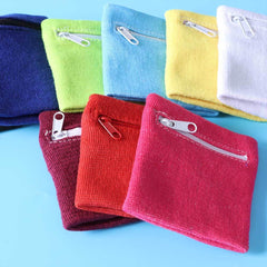 Sports Wristband with Zipper Pocket for Outdoor Sports Gym