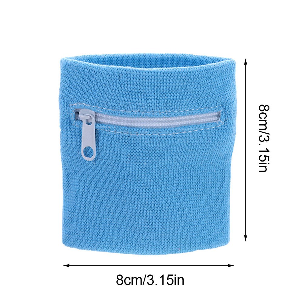 Sports Wristband with Zipper Pocket for Outdoor Sports Gym