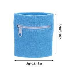 Sports Wristband with Zipper Pocket for Outdoor Sports Gym