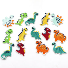 7pcs Dinosaur Iron On Patches Embroidered Applique Patch For Clothing