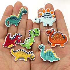7pcs Dinosaur Iron On Patches Embroidered Applique Patch For Clothing