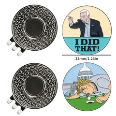 Metal Magnetic Golf Ball Markers with Hat Clips - Perfect Golfer Gift