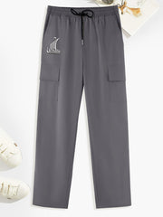 Classic Cargo Pants Men Drawstring Loose Straight Leg Outdoor