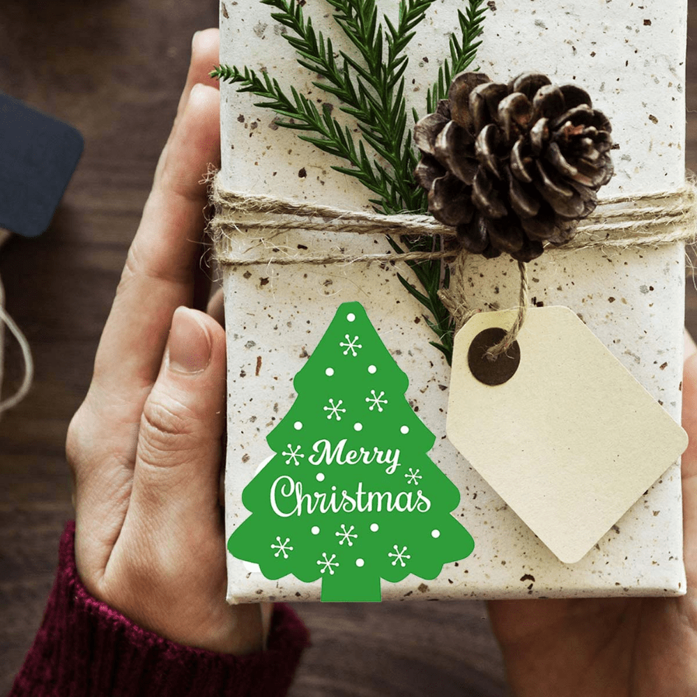 60pcs Christmas Envelope Seal Stickers 5 Christmas Tree Labels Merry Christmas