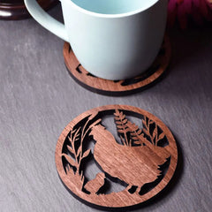 Highland Cow Wood Coaster Anti-Scald Heat Insulation Non-Slip Waterproof