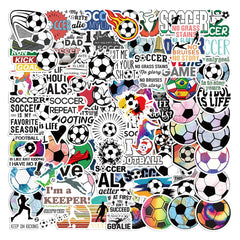 100pcs Football Sports Cartoon Waterproof Stickers