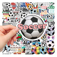 100pcs Football Sports Cartoon Waterproof Stickers
