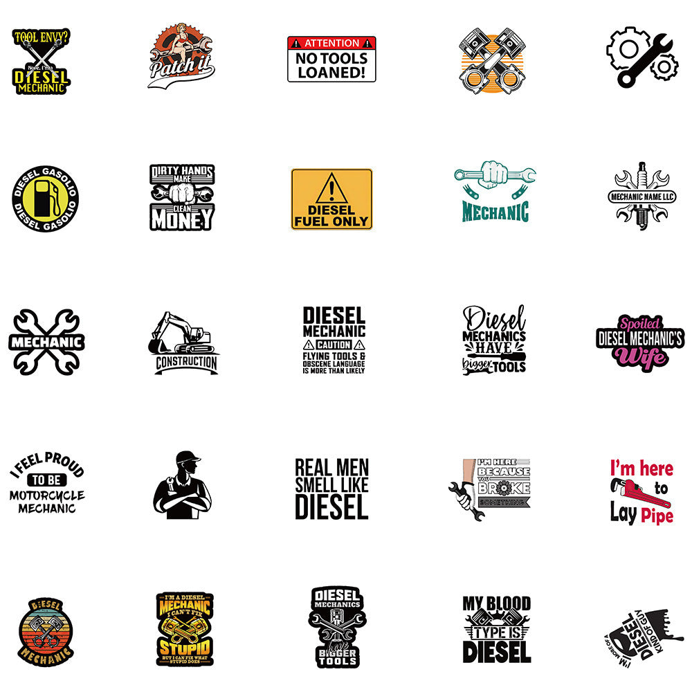 50 Cartoon Decals for Laptops Water Bottles DIY Decorations