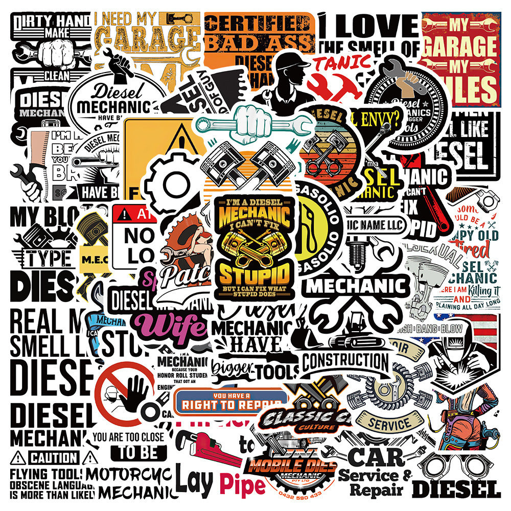 50 Cartoon Decals for Laptops Water Bottles DIY Decorations