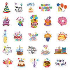 50pcs Cartoon Stickers Pack for Adults - Waterproof Vinyl Decals