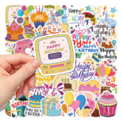 50pcs Cartoon Stickers Pack for Adults - Waterproof Vinyl Decals