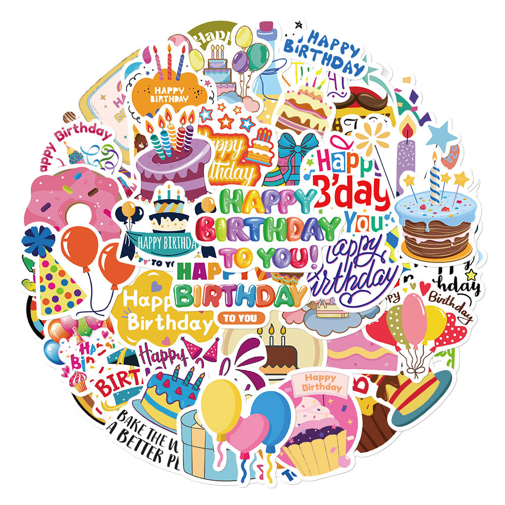 50pcs Cartoon Stickers Pack for Adults - Waterproof Vinyl Decals