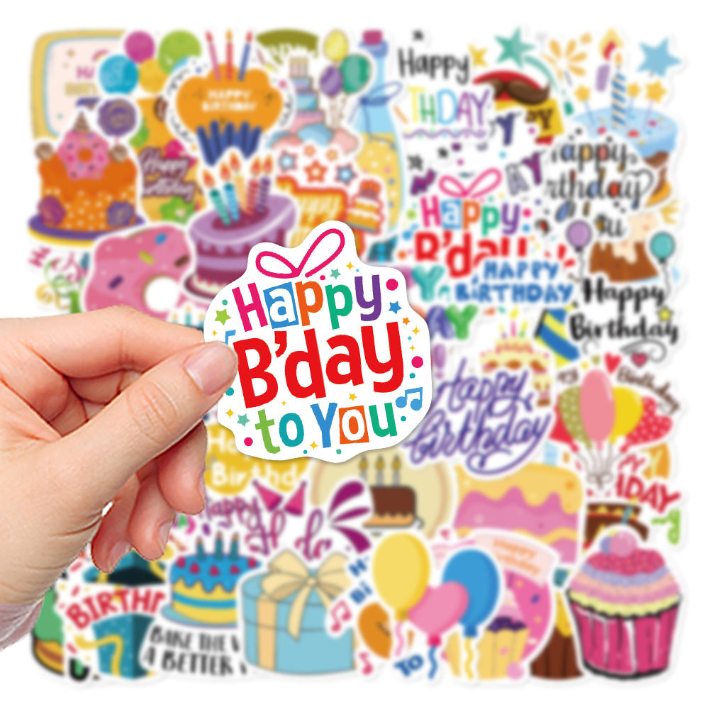 50pcs Cartoon Stickers Pack for Adults - Waterproof Vinyl Decals