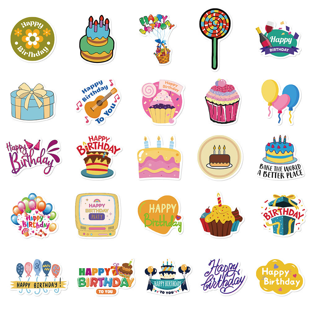 50pcs Cartoon Stickers Pack for Adults - Waterproof Vinyl Decals