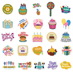 50pcs Cartoon Stickers Pack for Adults - Waterproof Vinyl Decals
