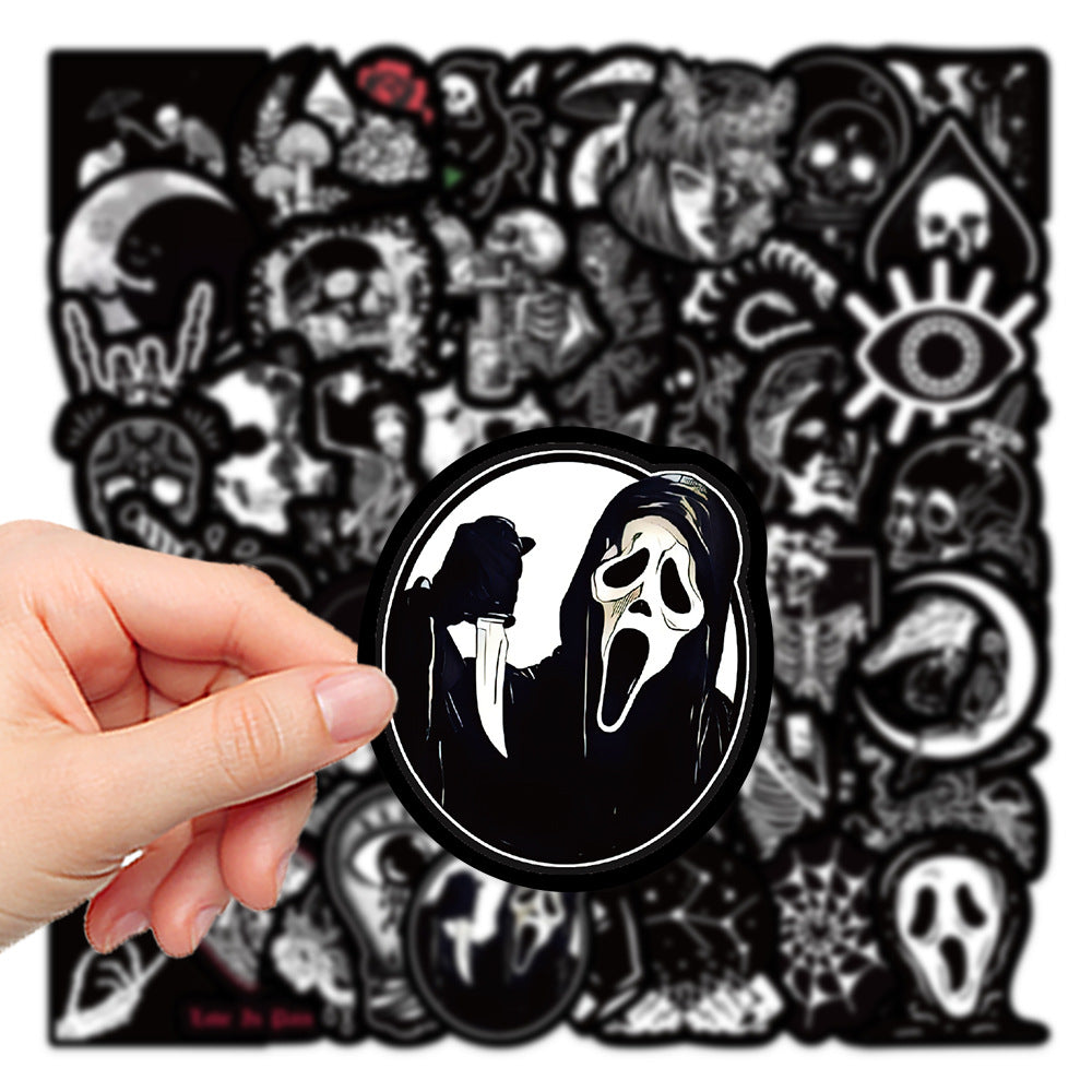 50pcs Dark Gothic Cartoon Stickers Pack for Laptop Phone Skateboard