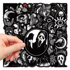 50pcs Dark Gothic Cartoon Stickers Pack for Laptop Phone Skateboard