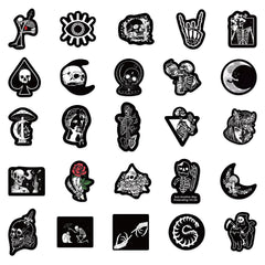 50pcs Dark Gothic Cartoon Stickers Pack for Laptop Phone Skateboard