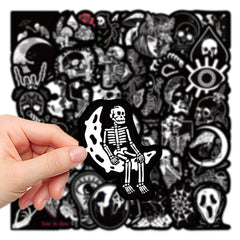 50pcs Dark Gothic Cartoon Stickers Pack for Laptop Phone Skateboard