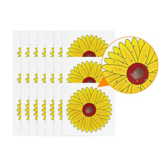 10pcs Sunflower Window Fly Paper Sticky Paste Fruit Fly Paper Trap Glass Paste