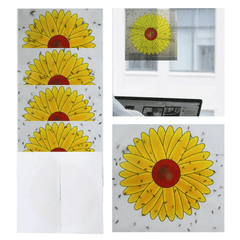 10pcs Sunflower Window Fly Paper Sticky Paste Fruit Fly Paper Trap Glass Paste