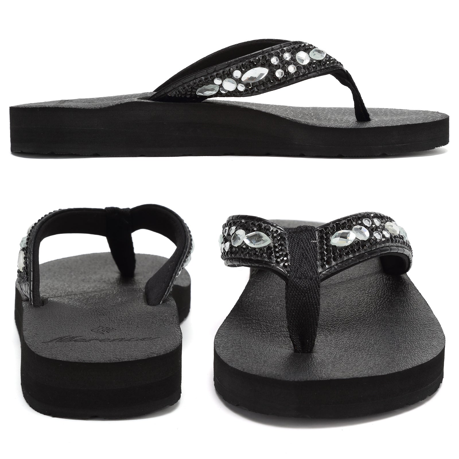 Women's Rhinestone Flip Flop Slippers