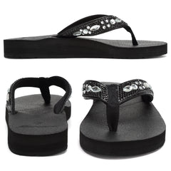 Women's Rhinestone Flip Flop Slippers