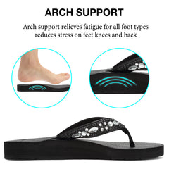 Women's Rhinestone Flip Flop Slippers