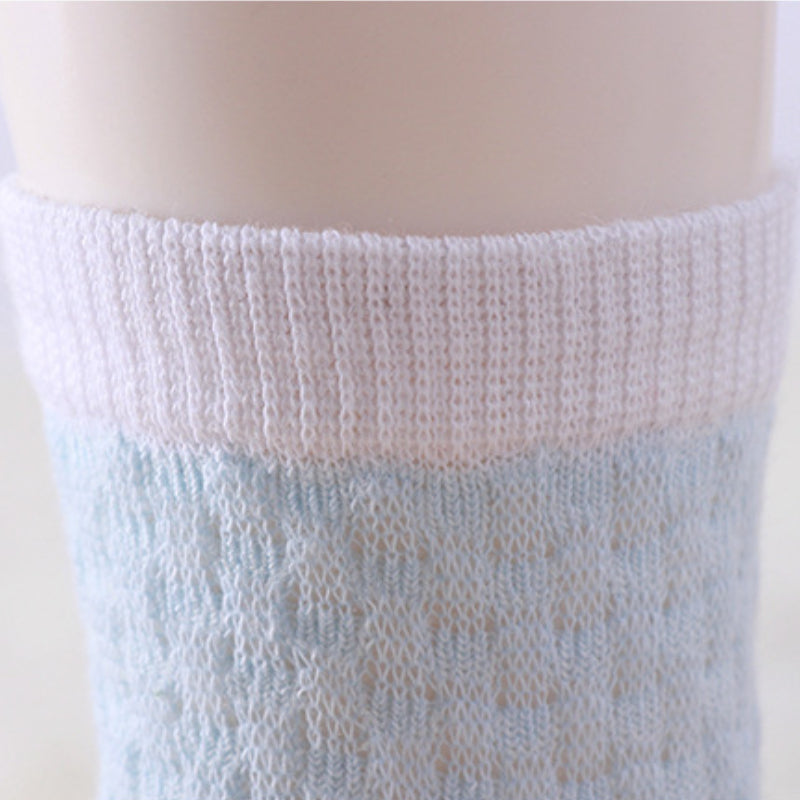 5 Pairs Girls Candy Cotton Crew Socks Breathable Baby Infant Toddlers Socks