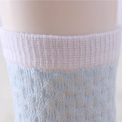 5 Pairs Girls Candy Cotton Crew Socks Breathable Baby Infant Toddlers Socks