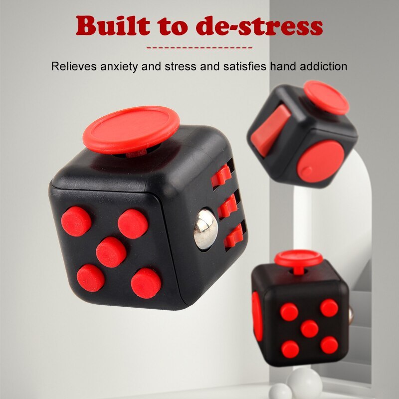 6 Sided Fidget Cube Stress Relief Hand Pinching Venting